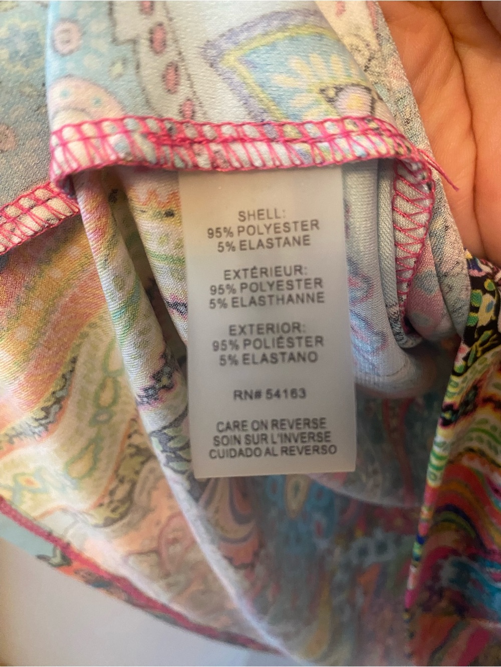 Tommy Hilfiger Pastel Paisley Shift Dress in Blue, Pink, Yellow - Picture 5 of 5